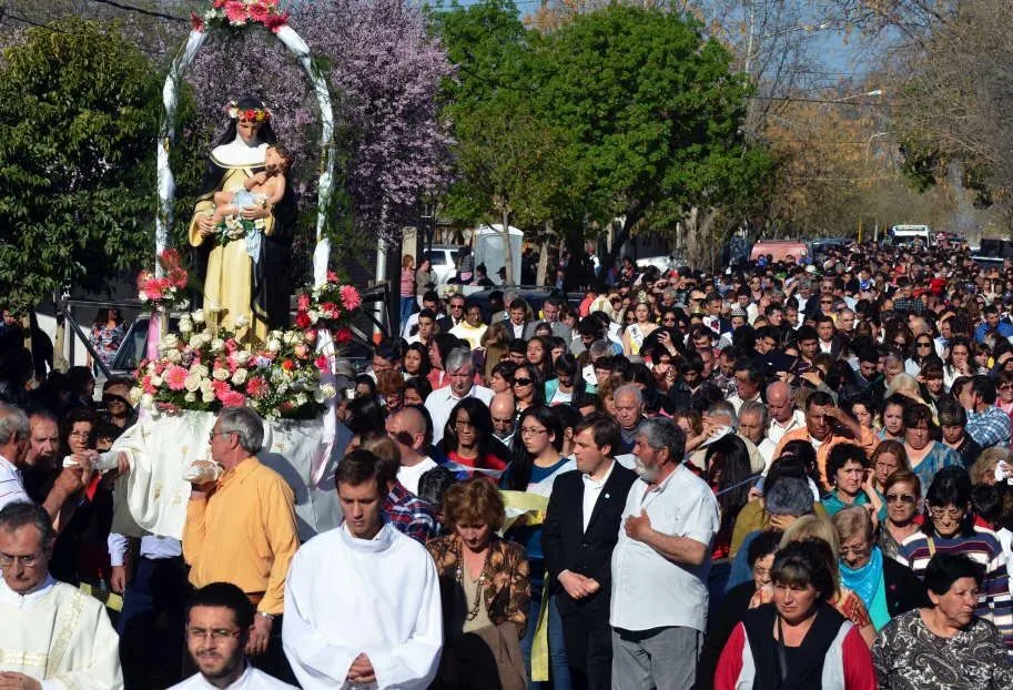 Procesión en la festividad de Santa Rosa de Lima