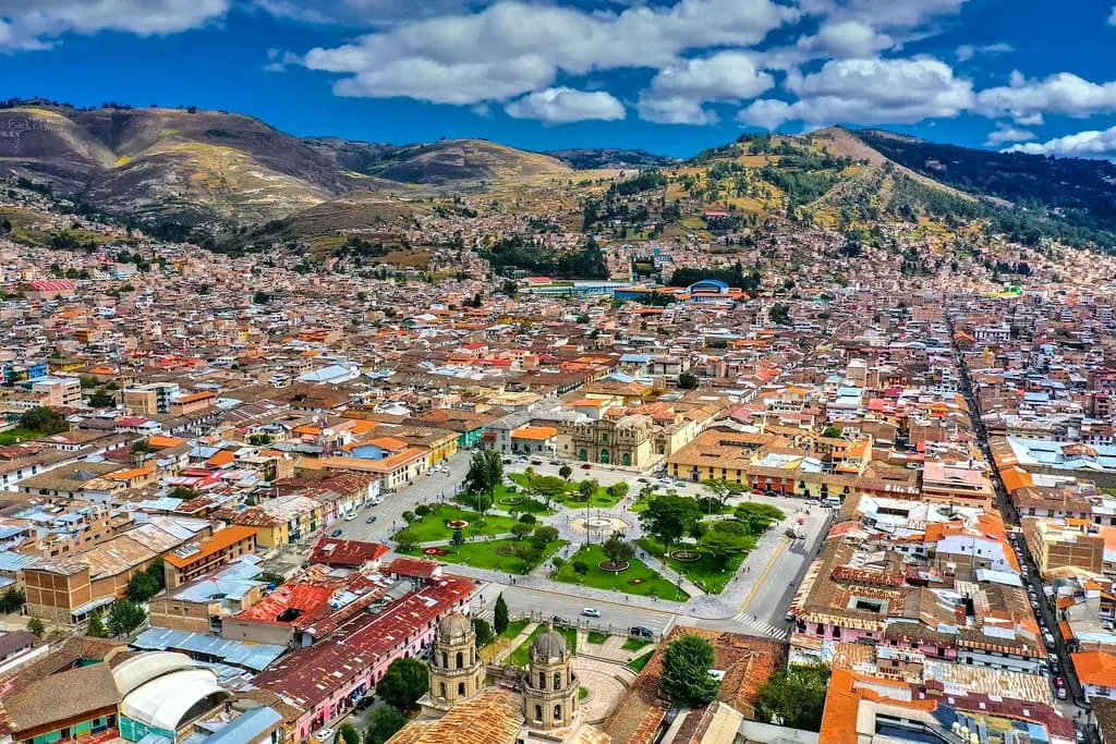 Imagen aérea de Cajamarca